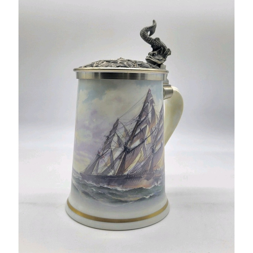 "The China Clippers" Stein By Leonard J Pearce 1984 Franklin Porcelain - Picture 1 of 12